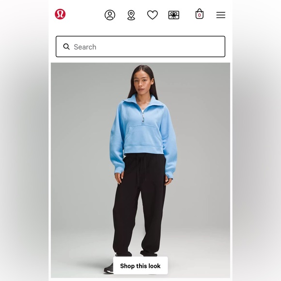lululemon athletica Tops - LuLulemon Scuba oversized funnel-neck half zip sweatshirt. Size small.
